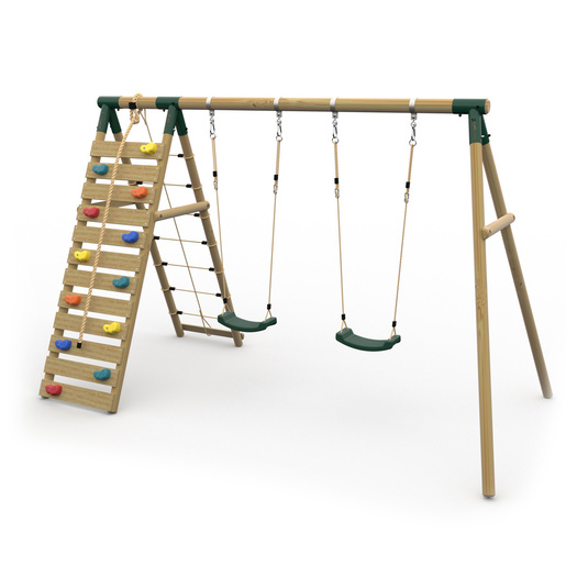Plum Uakari Wooden Garden Swing and Climbing Frame