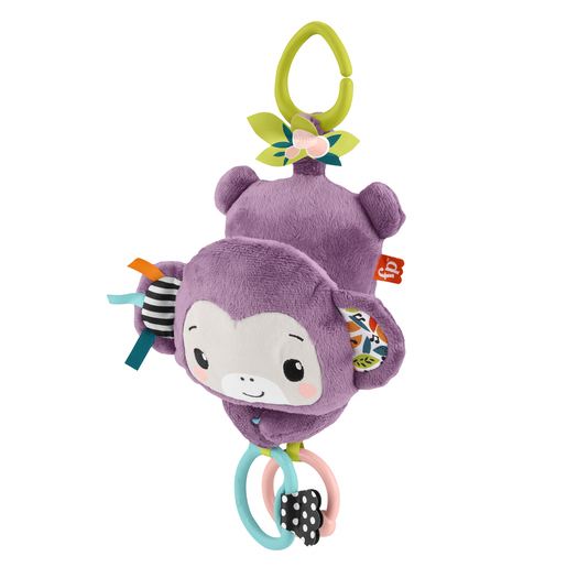 Fisher-Price Sing Go Purple Monkey Clip-On Sensory Pram Toy