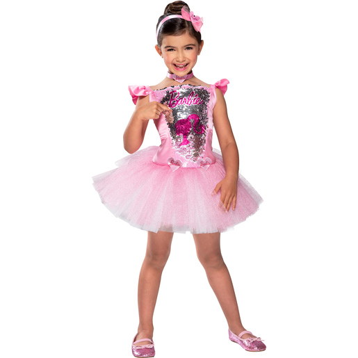 Rubies 1001108XXS000 - Costume classico da ballerina Barbie, per bambini, multicolore, 3-4 anni Rubies 1001108XXS000 - Costume classico da ballerina Barbie, per bambini, multicolore, 3-4 anni