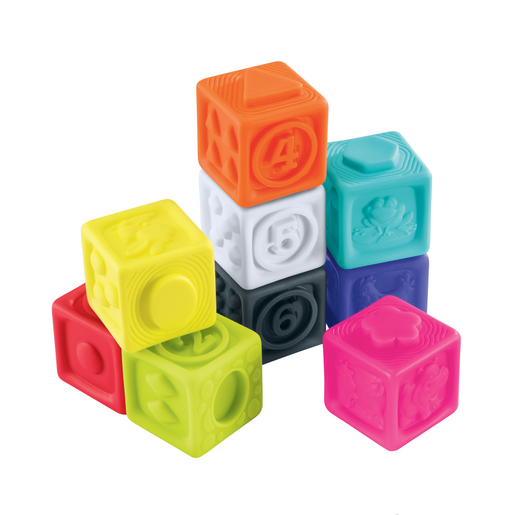 Safe Building Blocks De Silicona para Niños Pequeños circulor Baby Soft Blocks Squeeze Stackable Bath Toy para Niños 