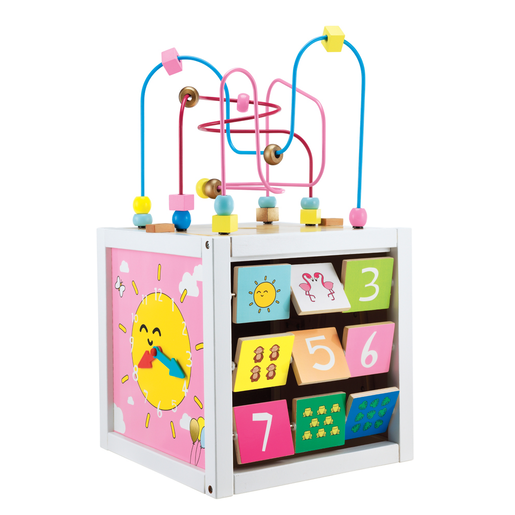 Early Learning Centre Giant Wooden Activity Cube - Pink
