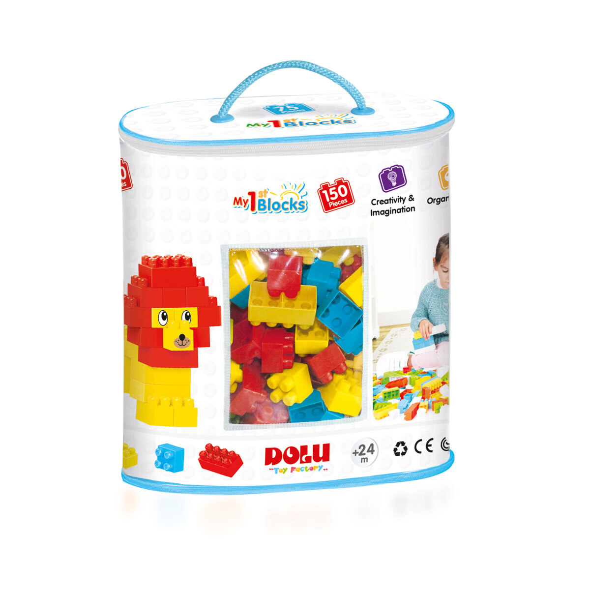 Dolu My First Blocks Construction Brick Bag 150 Pieces Early